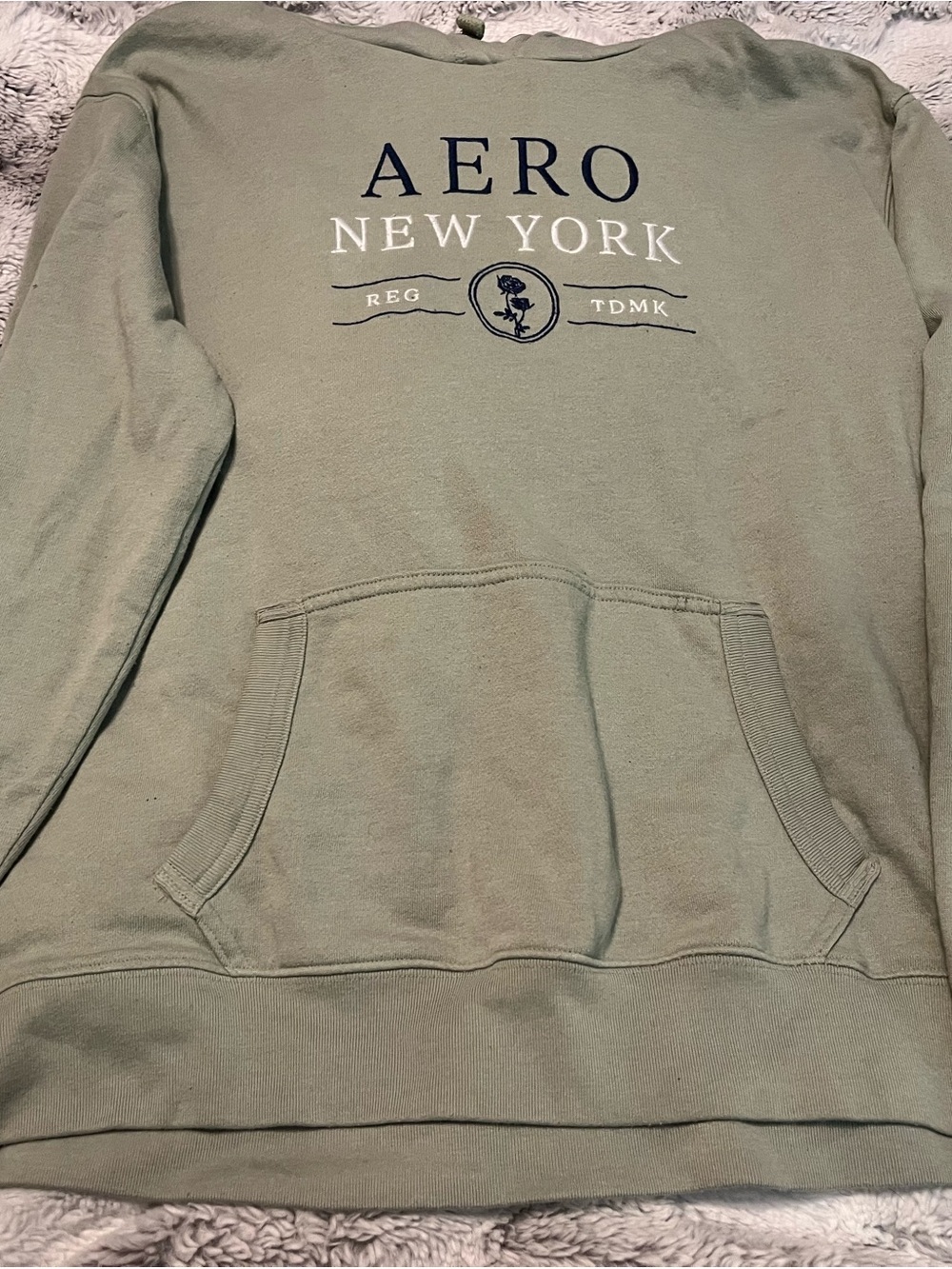 Aeropostale Light Olive Green Pullover Hoodie